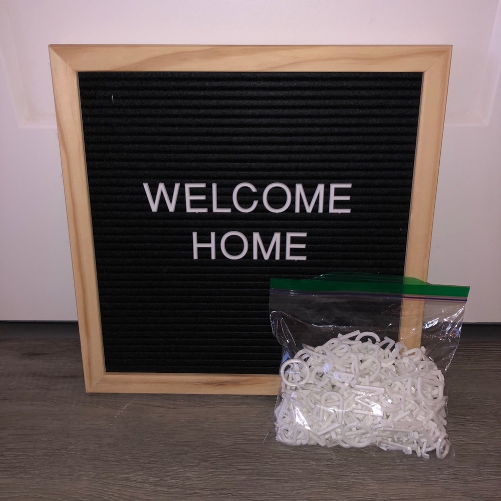 Black felt letter board